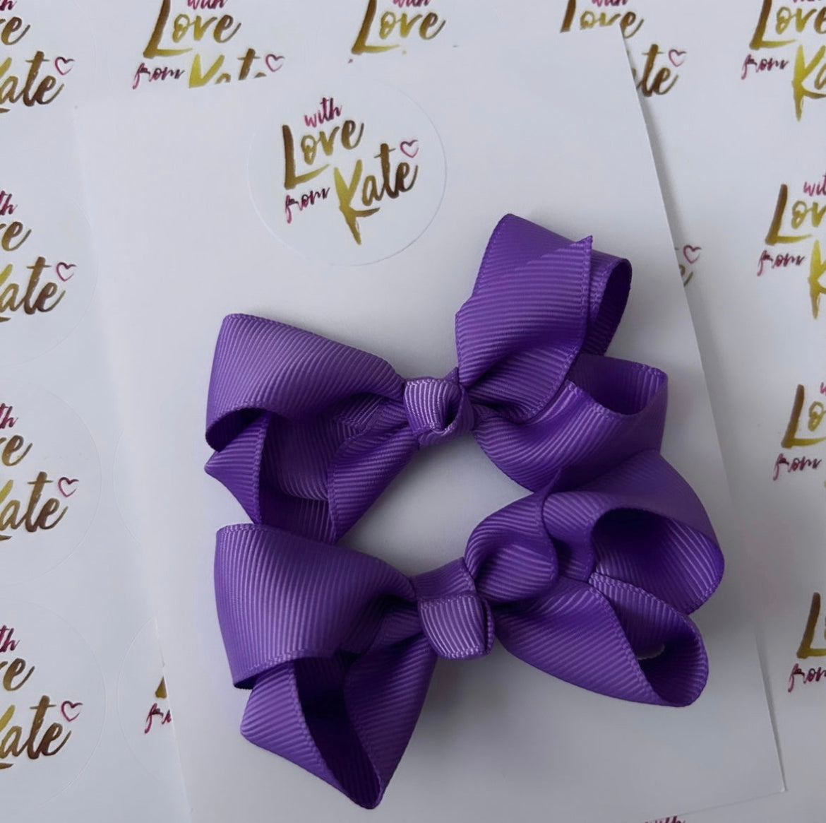 3 inch purple boutique bow