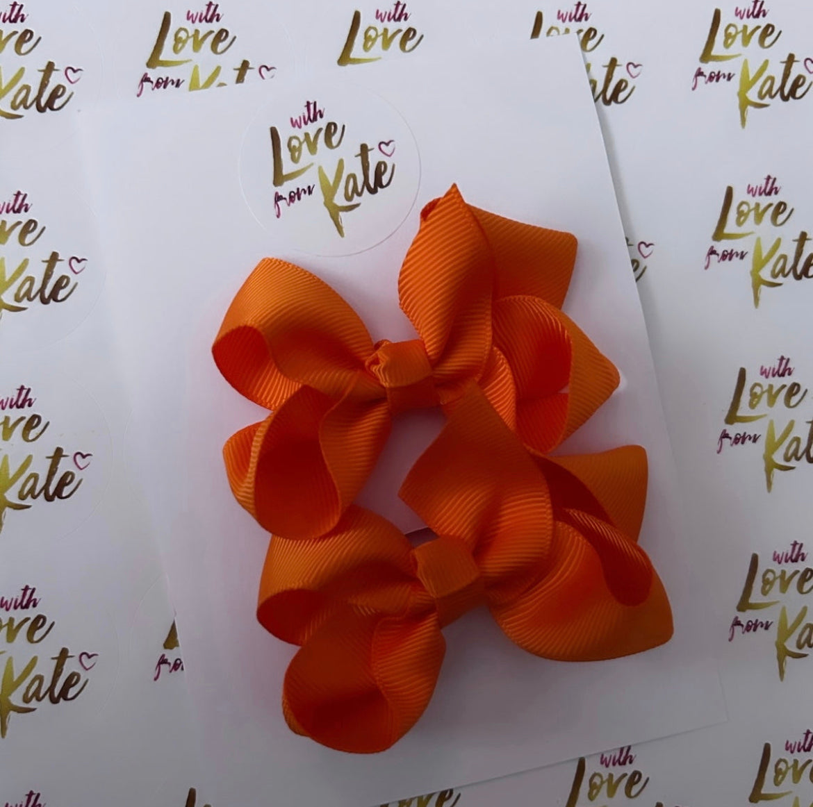 3 inch orange boutique bow