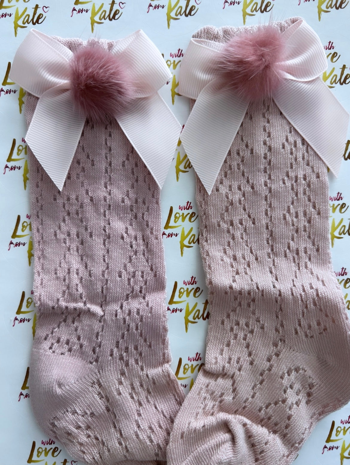 Mauve baby knee highs