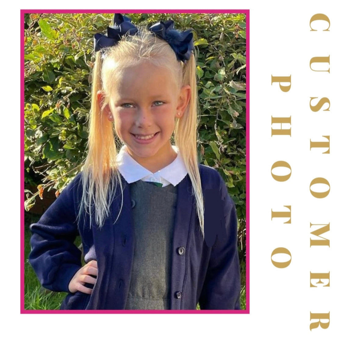 Pom Pom stacked bow (15 colours)
