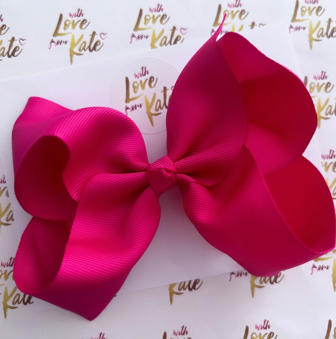 Cerise pink 6 inch boutique bow