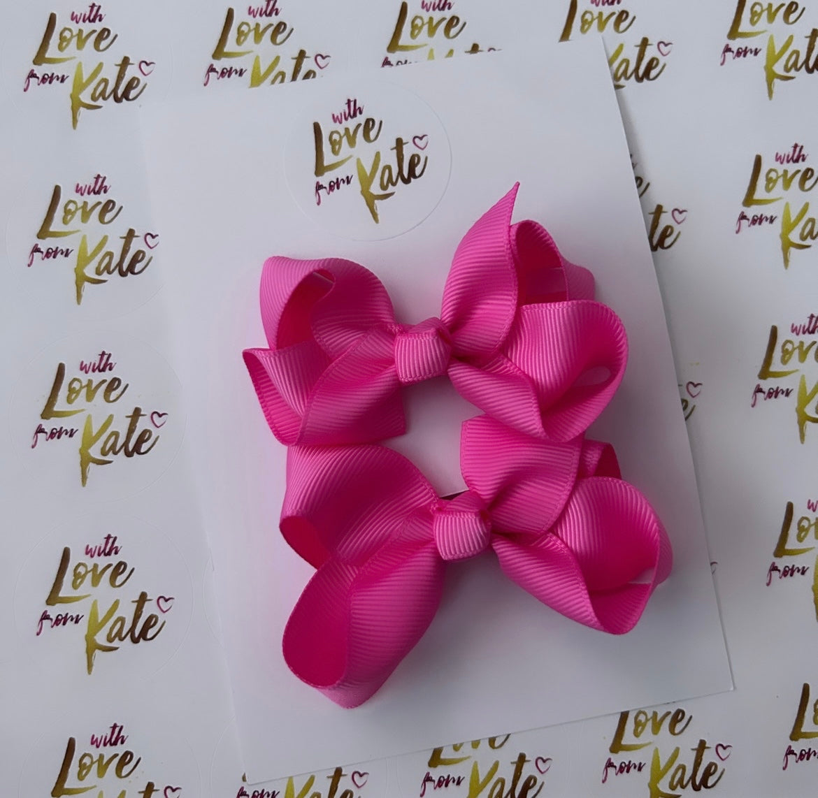 3 inch pink boutique bow
