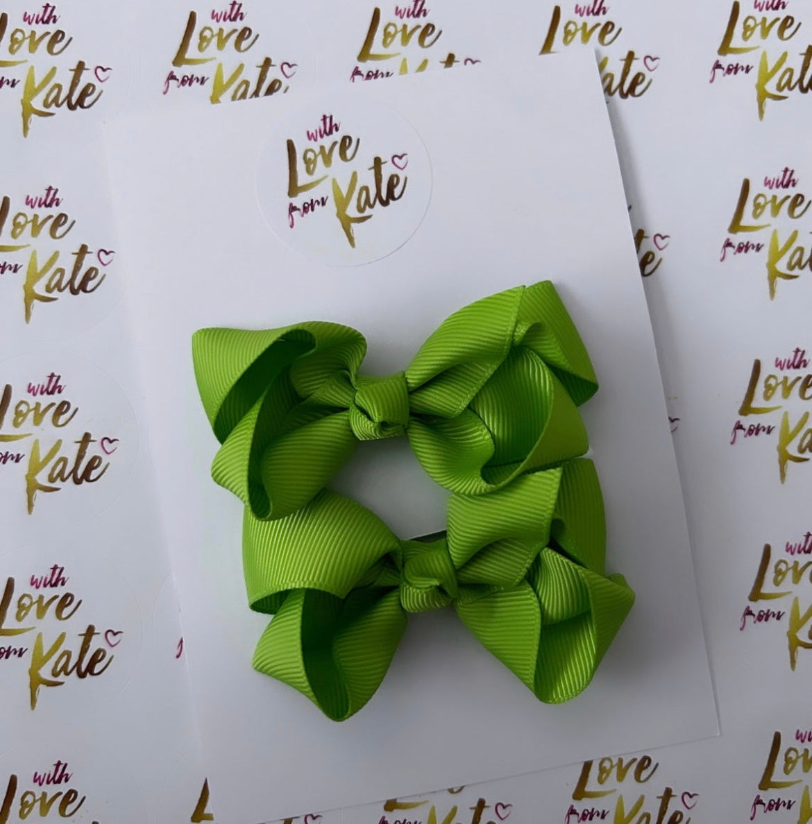 3 inch lime boutique bow