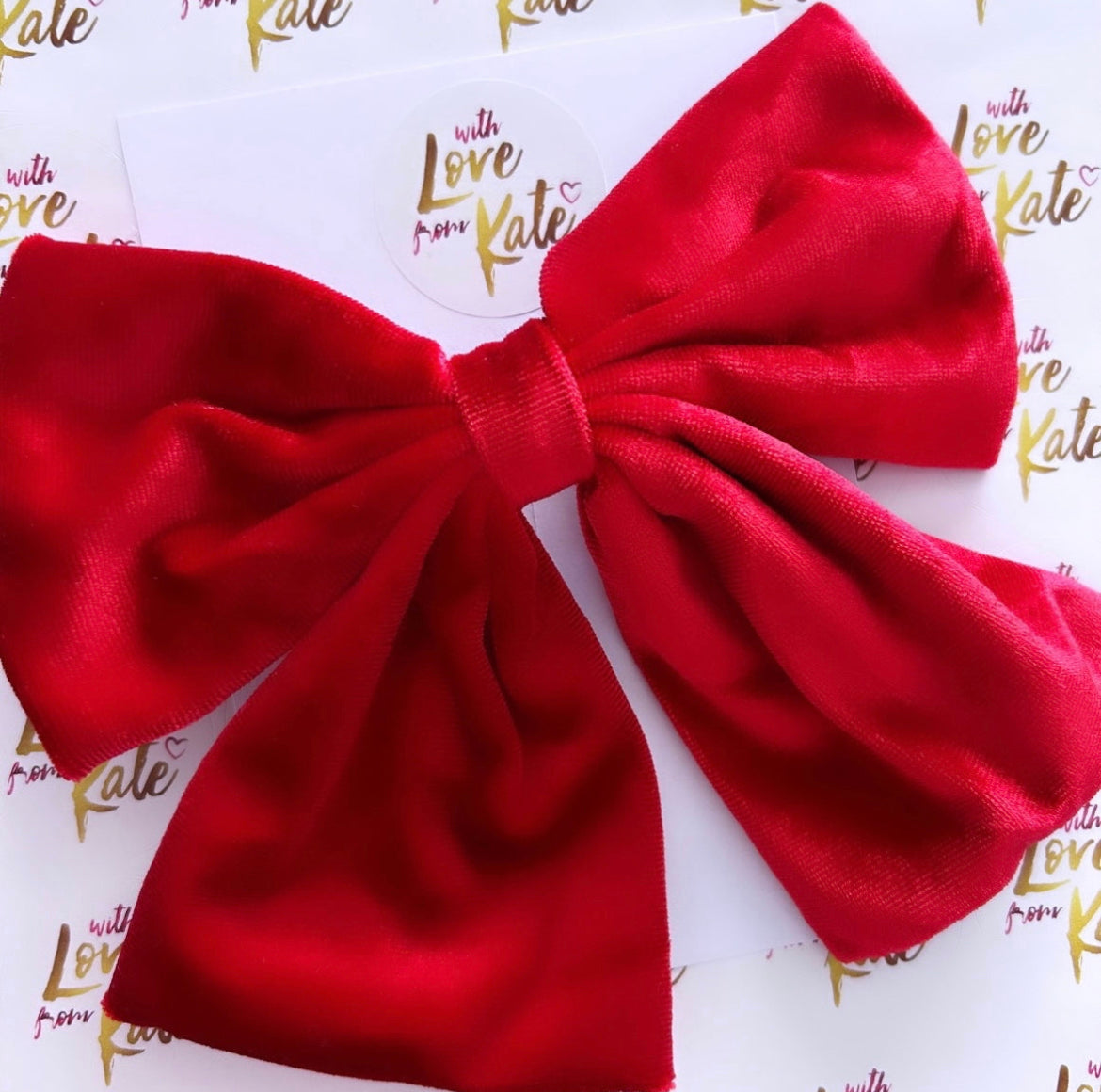 Navy XL velvet bow