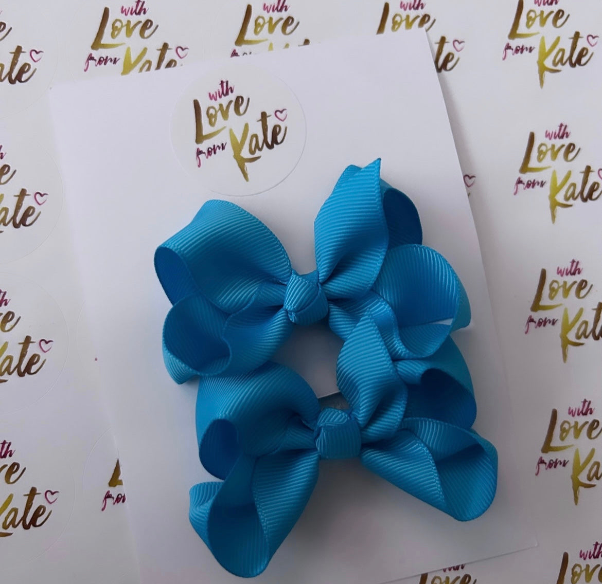 3 inch turquoise boutique bow