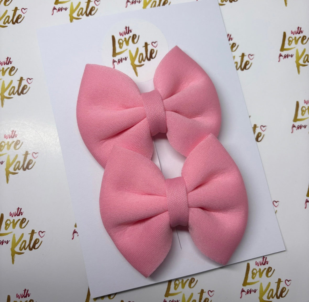 Pink scuba pinch bow