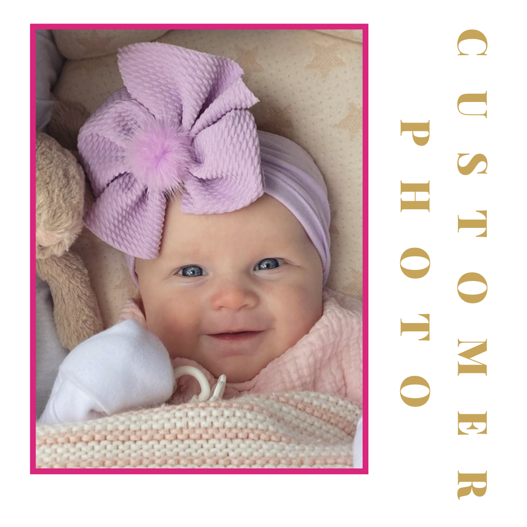 Lilac textured knot baby headband