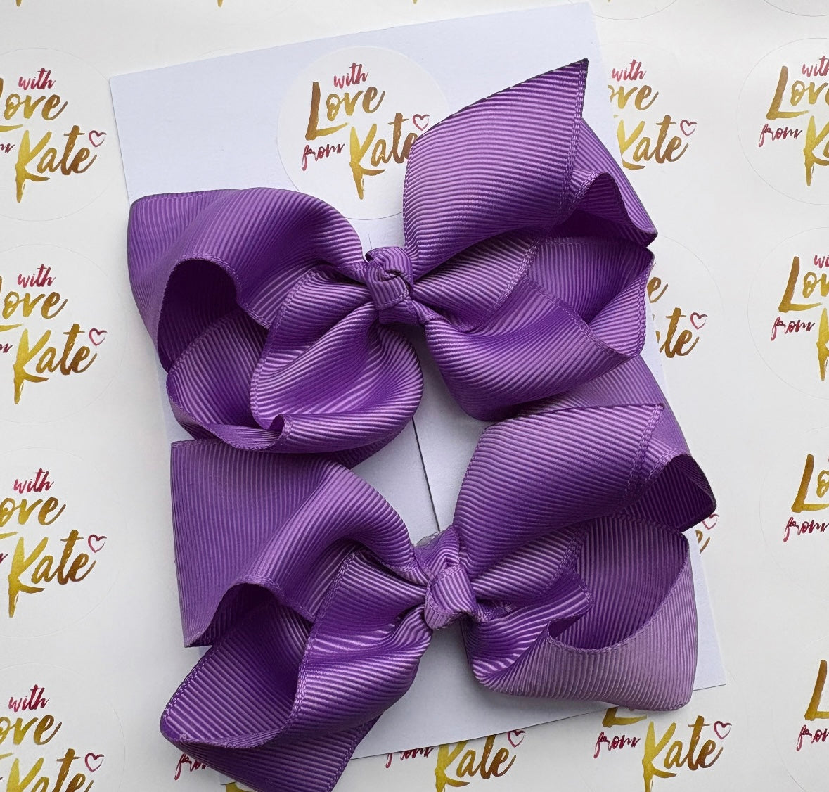 4.5 inch purple boutique bow