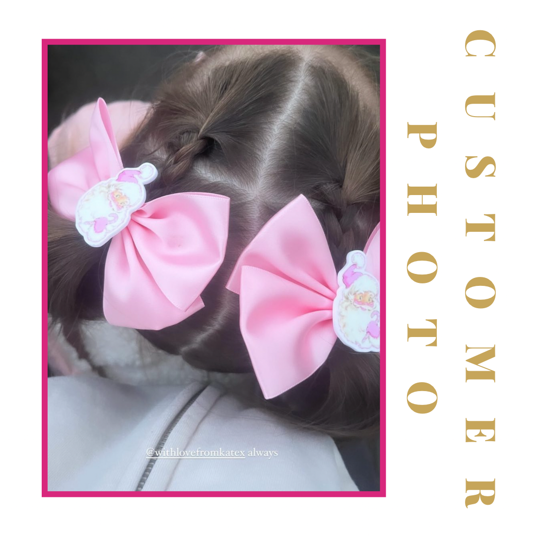 Santa head double Tux bow