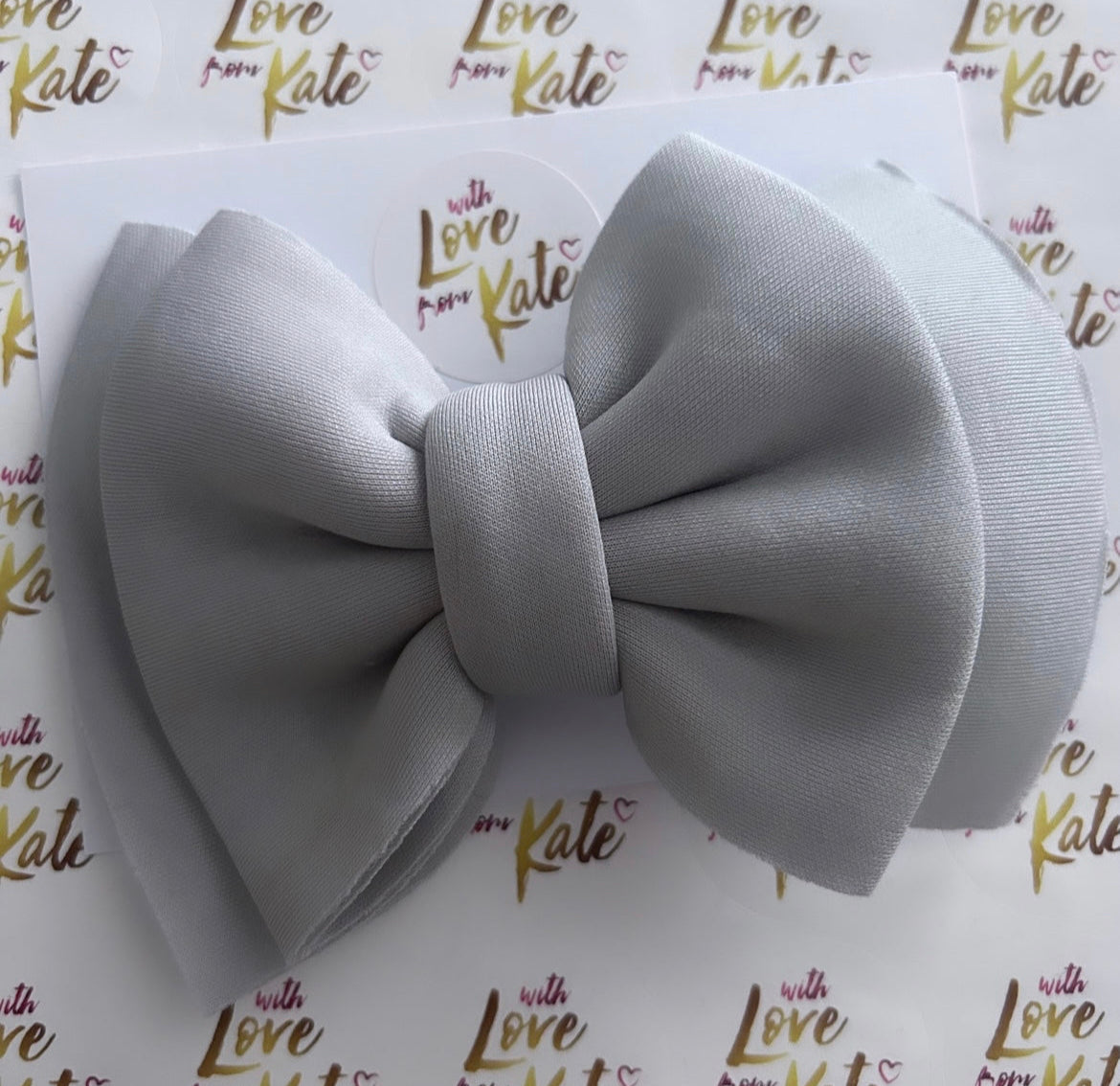 Grey XL Pillow bow