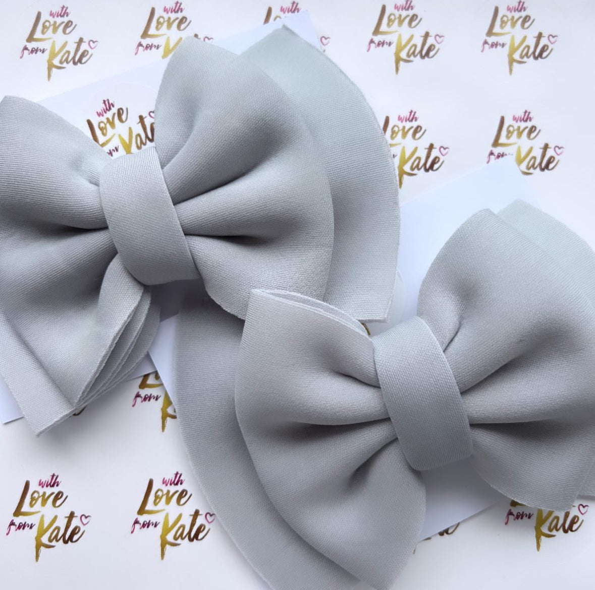 Grey XL Pillow bow