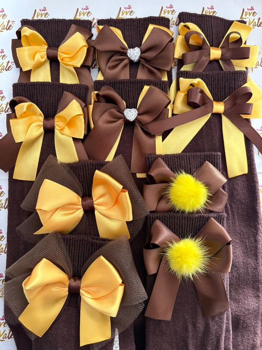 Brown & yellow socks bundle