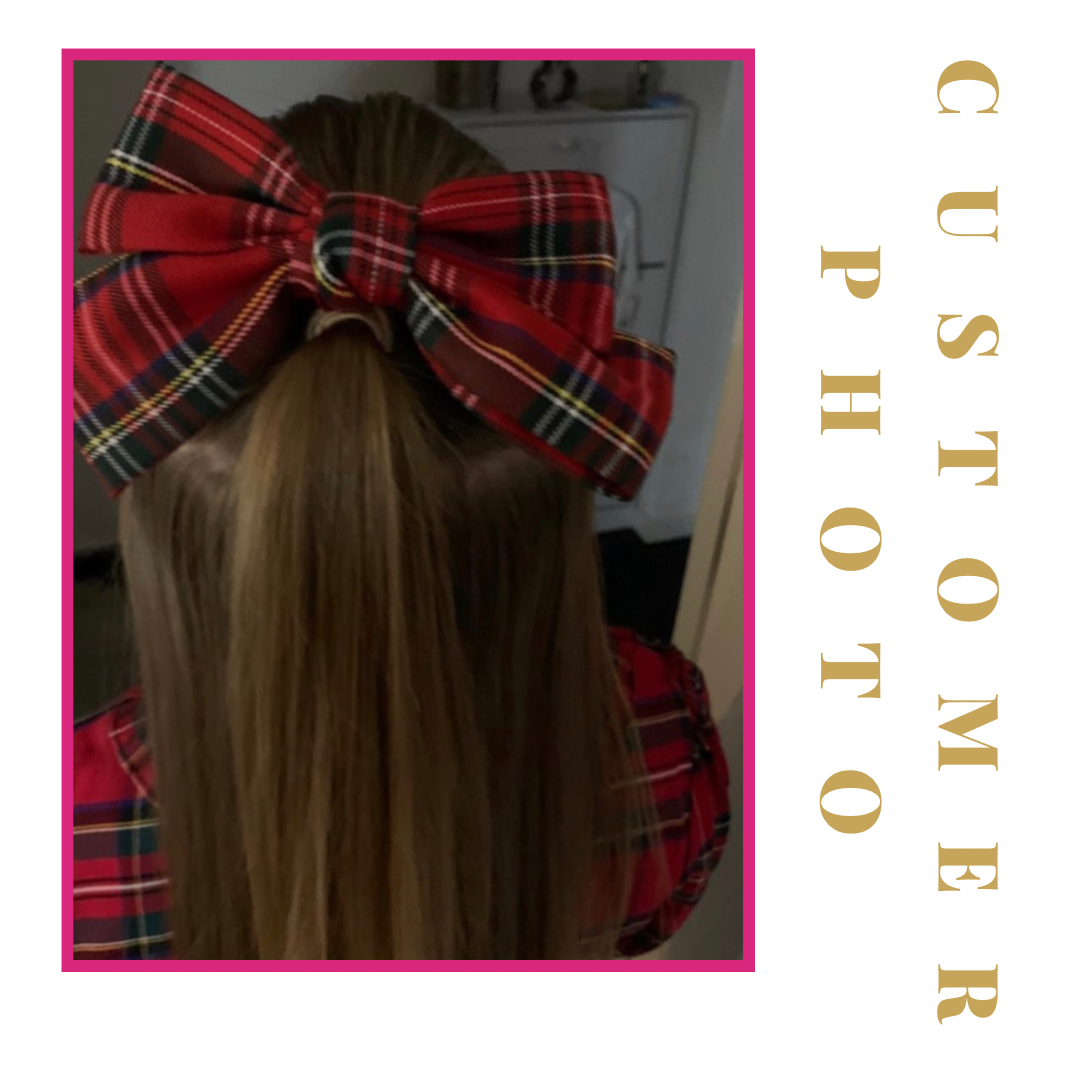 Large Tartan Bow