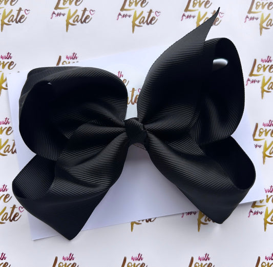 Black 6 inch boutique bow