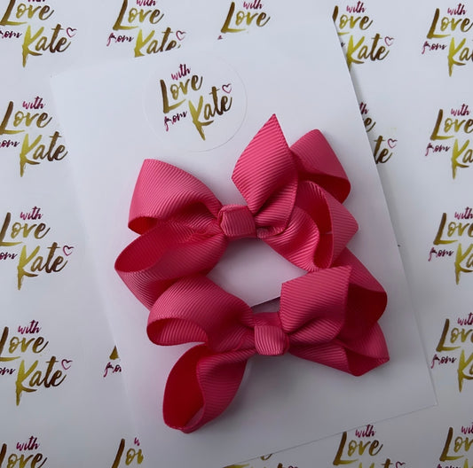 Coral 3 inch boutique bow