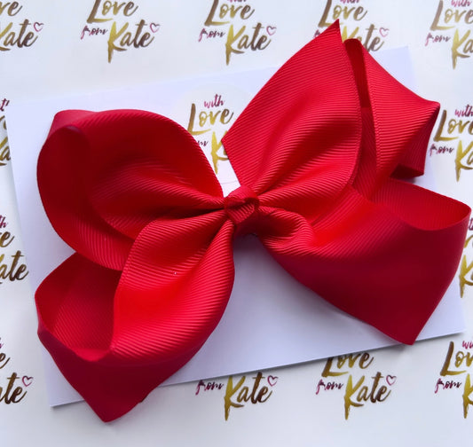 Red 6 inch boutique bow