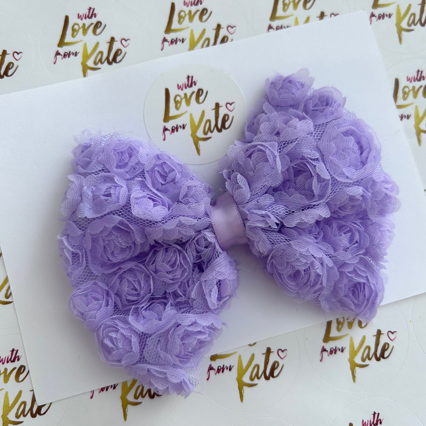 Lilac Rosette Bow