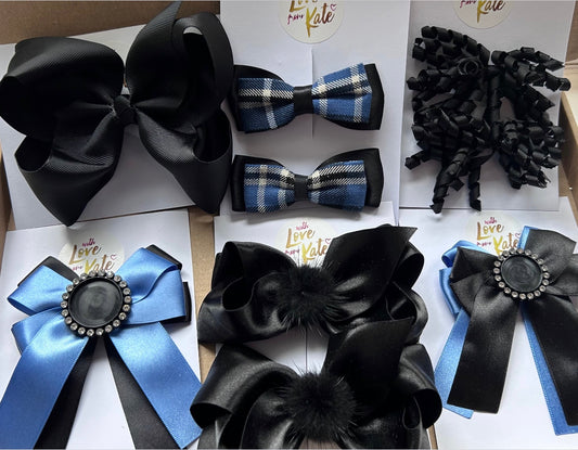 School bundle - Black, blue & tartan