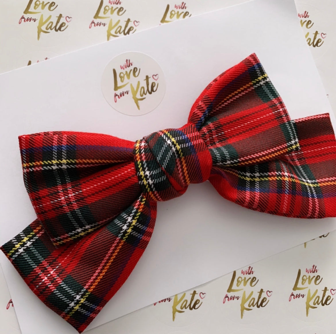 Large Tartan Bow