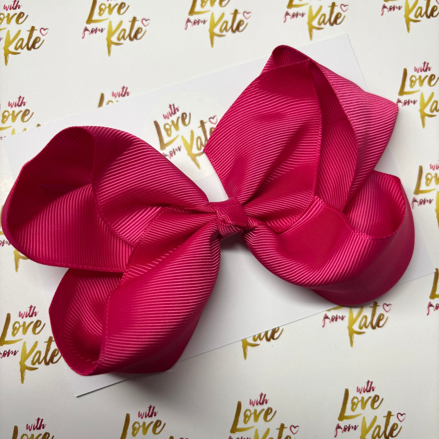 Raspberry 6 inch boutique bow