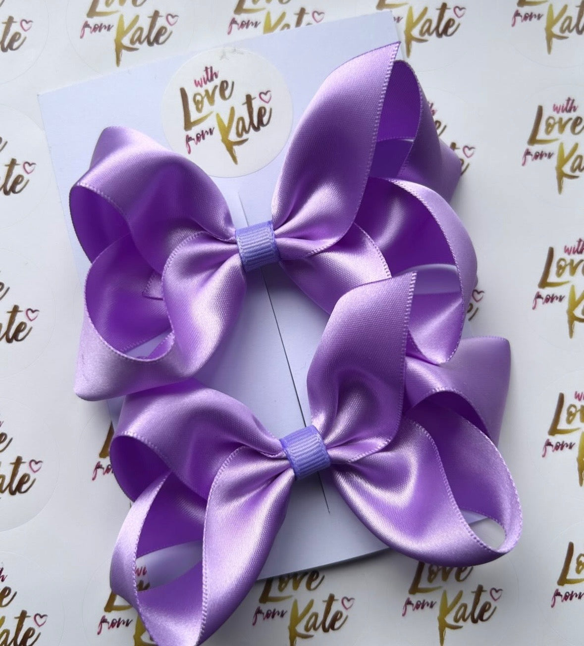 Lilac Medium satin boutique bow